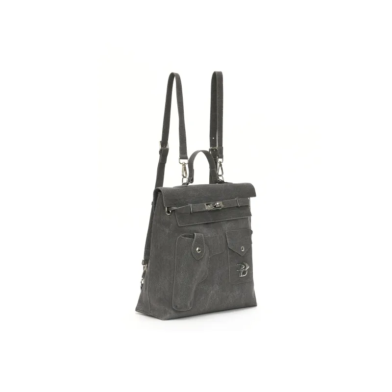 BONSAI STUDIO Microfiber Backpack Regular Unisex Black-1