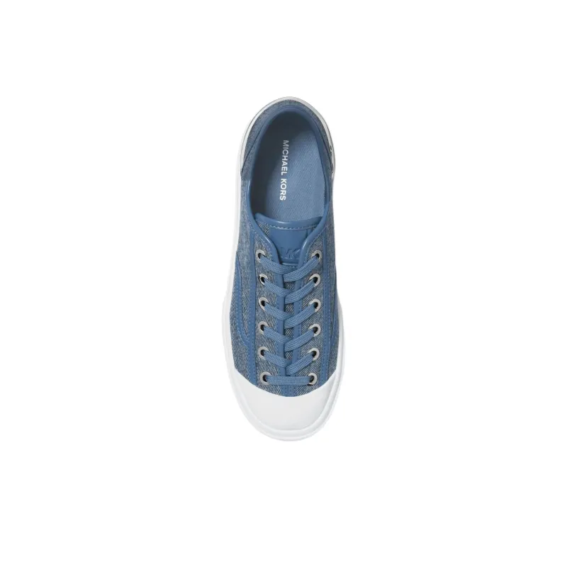 MICHAEL KORS Jude Low Top Canvas Shoes Women's Denim Blue-3