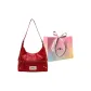 Burgundy without Charm-Shopping Bag