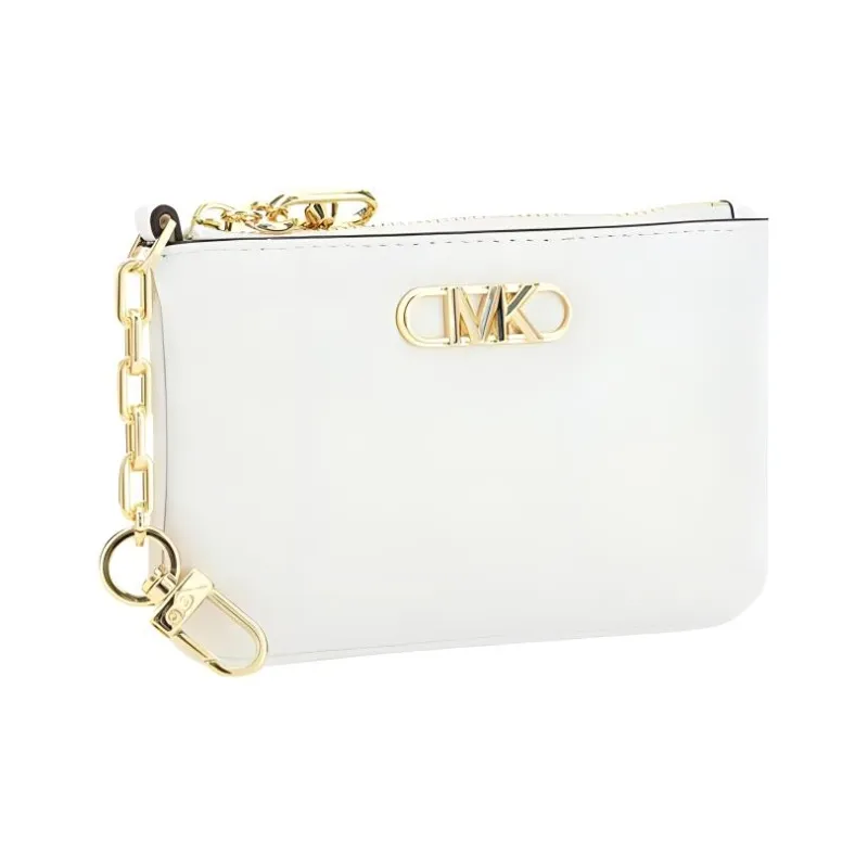 MICHAEL KORS PARKER Leather Card Holder Wallet Small Size Women's White-1