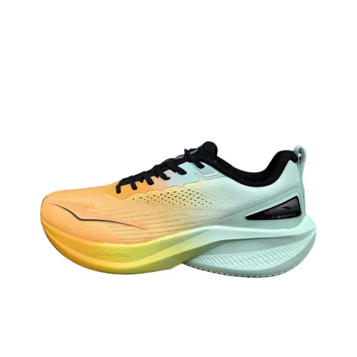 Erke Anti Slip Wear Resistant Low Top Casual Running Shoes Men's Orange Green