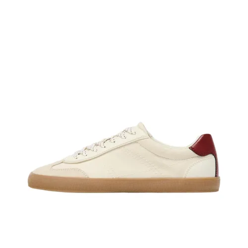 ZARA Low Top Skateboard Shoes Women's Beige