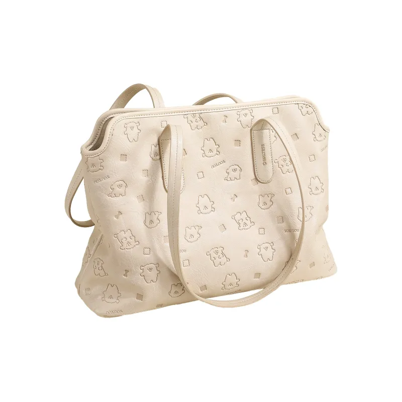 TOUTOU Maltese Collaboration Synthetic Leather Shoulder Bag Regular Women's Cream White-2