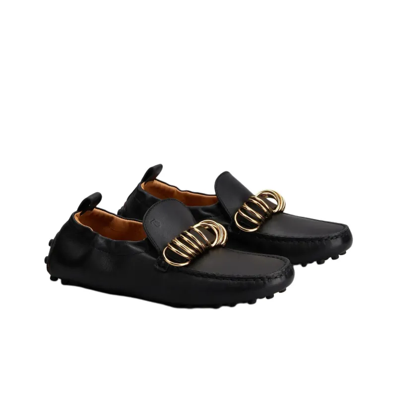 TOD'S Gommino Beanie Shoes Women's Black-1
