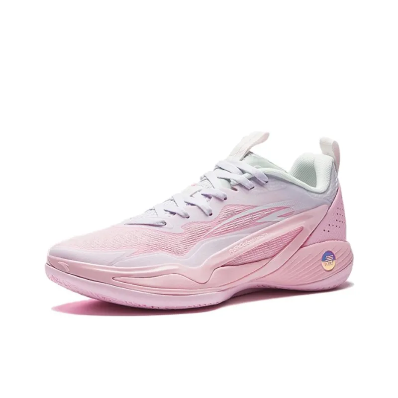 CHAOJIANTA Breathable Lightweight Rebound Low-Top Basketball Shoes Men's Pink-1