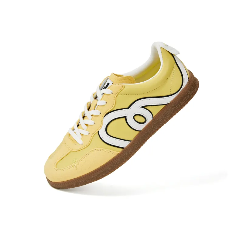 MOOD LIKE ME Low Top Cat Step German Army Trainers Skateboard Shoes Unisex Daisy Yellow-4