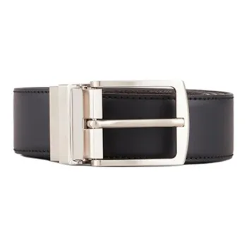 AMANI Cow Leather Belts Men's Black Width 3.2CM