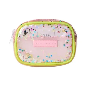 ZARA Thermoplastic Polyurethane Coin Purse Regular Women's Neon Yellow & Pink