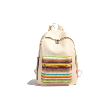 URBAN FOREST Oxford Backpack Regular Unisex Ecru/Black/Green/Pink