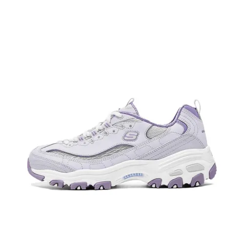 Skechers DLITES Anti Slip Wear Resistant Low Top Chunky Sneakers Women's Light Purple