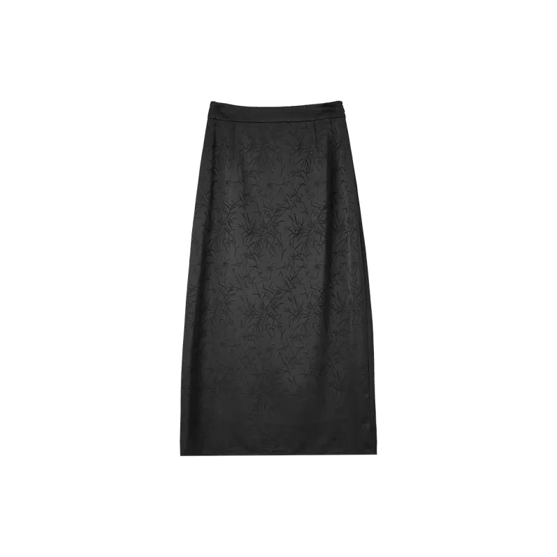 SENTUBILA Casual Long Skirts Women's Elegant Black-1