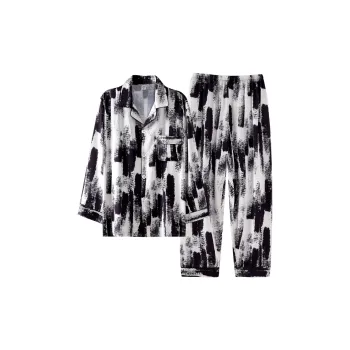 MIIOW Trend Party Series Pajama Set Men's Black