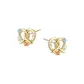 Gold Color Zircon Stud Earrings 1 Pair Eh-3526.ebB