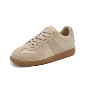 BAFFN Slip Resistant Height Increasing Low Top Casual Shoes Women's Apricot