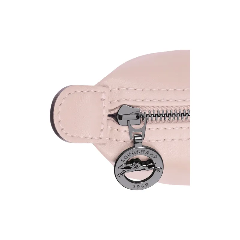 LONGCHAMP Le Pliage Cuir Sheepskin Dumpling Bag Clutches Women's Light Pink-3