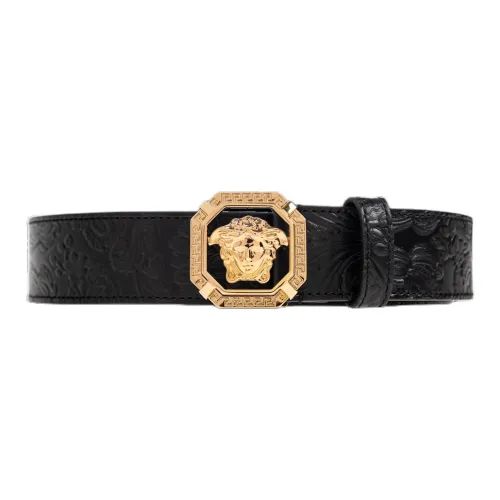 VERSACE Medusa Embossed Leather Belt