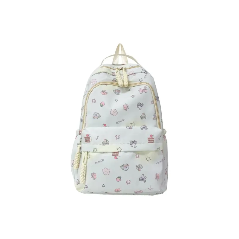 MOK Composite Cloth Backpack Women's White Bunny/White Bear/Light Pink Bunny/Light Blue Bowknot/White Puppy-10
