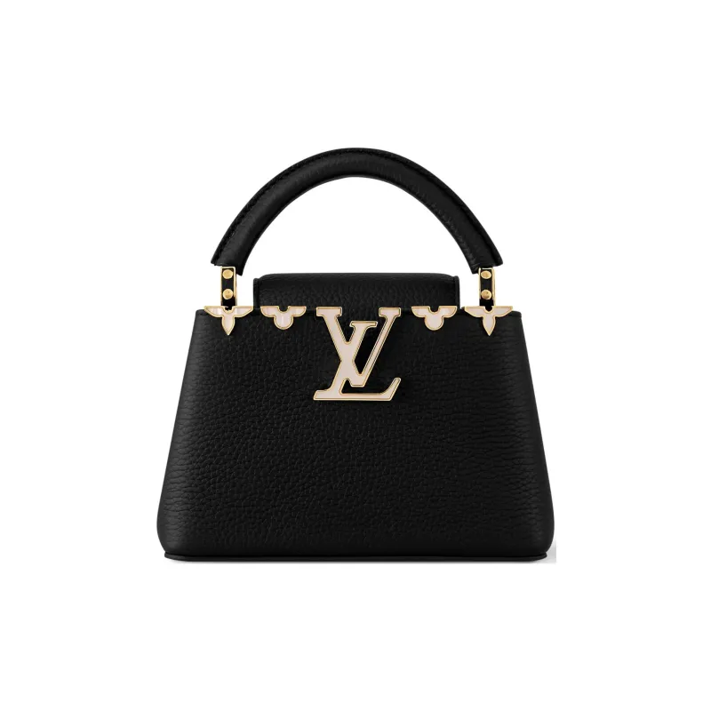 LOUIS VUITTON Capucines Taurillon Leather Shoulder Bag, Crossbody Bag, Handbag Mini Women's Black-0