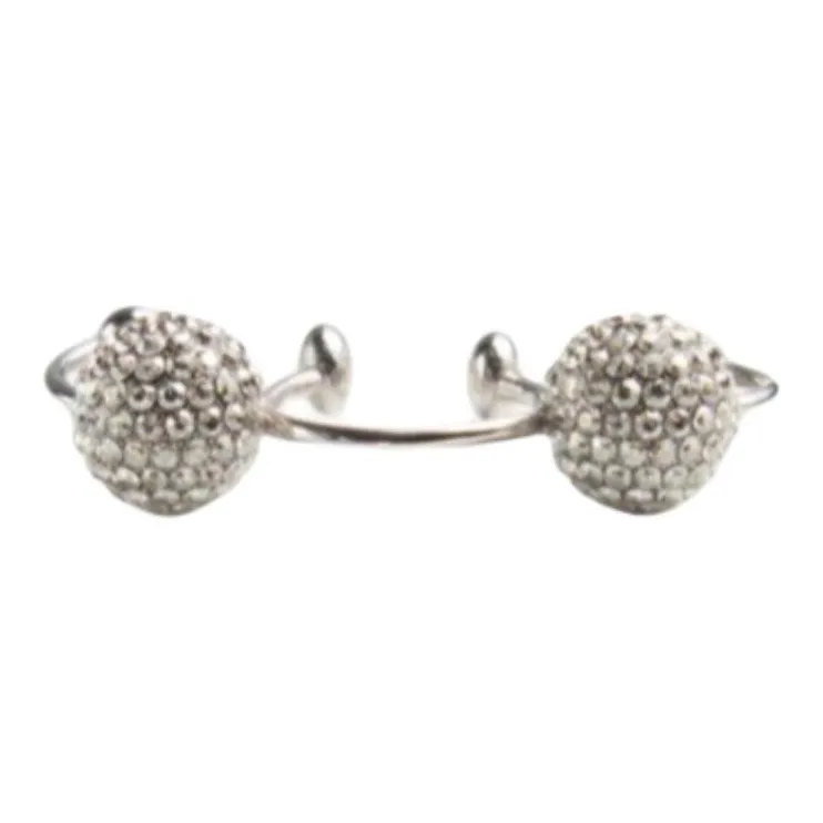 Valentino Metal, Crystal Nose Ring Women's Silver-1