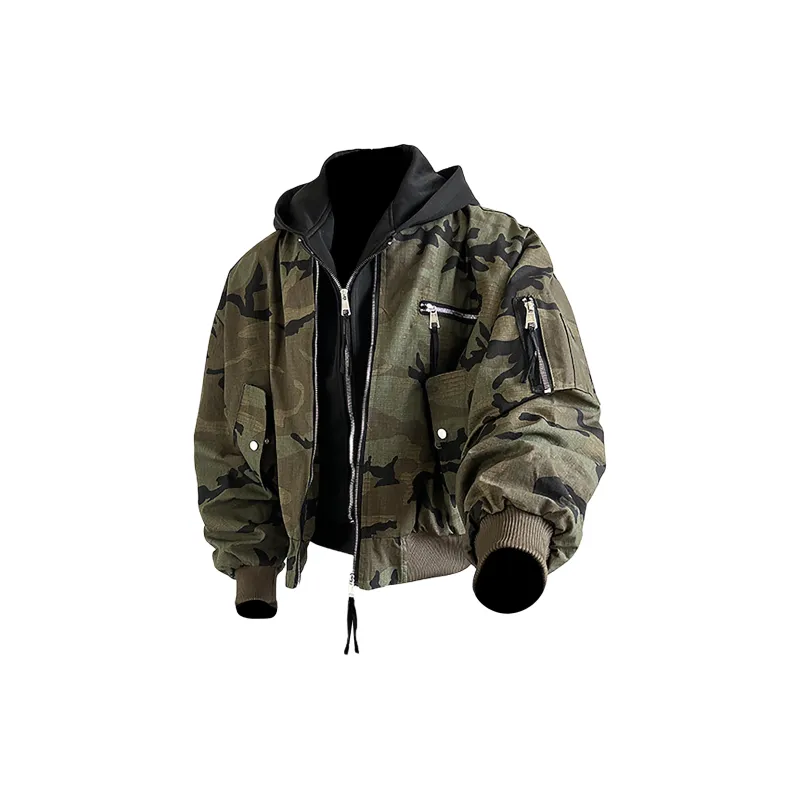 WKOOG Jacket Unisex Distressed Camouflage-2