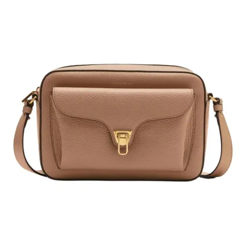 COCCINELLE Grained Leather Camera Bag, Crossbody Bag Large Size Women's Skin