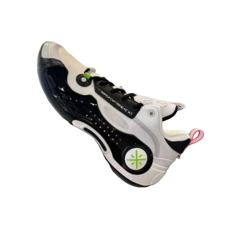 LiNing Wade's Way 10 Low Wear-Resistant Slip-Resistant Support Low-Top Basketball Shoes Men's White Black-2