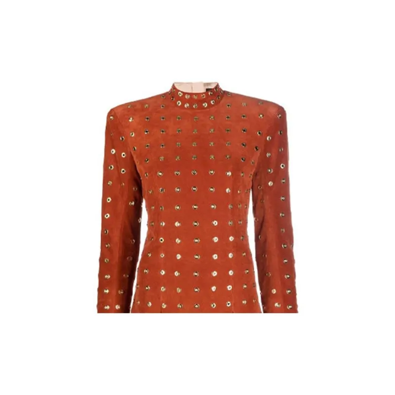 BALMAIN Long-Sleeved Dresses Women's Orange-2