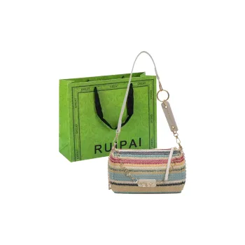 RUIPAI Straw Woven Shoulder Bag Women's Multicolor
