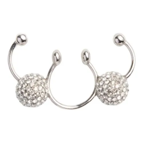 Valentino Metal, Crystal Nose Ring Women's Silver