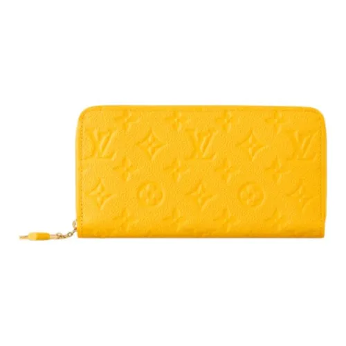 LOUIS VUITTON Zippy Cow Leather Wallet Women's Ginkgo Yellow