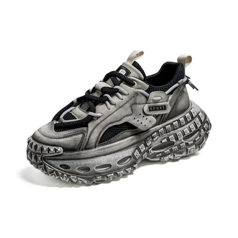 HACKBUTEER Low Top Chunky Sneakers Men's Box Included-2
