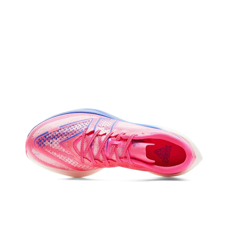 PEAK Cushioning Rebound Abrasion Resistant Slip Resistant Low Top Running Shoes Men's Glossy Finish Blue Rose Red-3