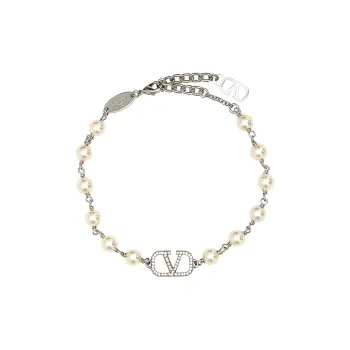 Valentino VLogo Signature Embellished Bracelet