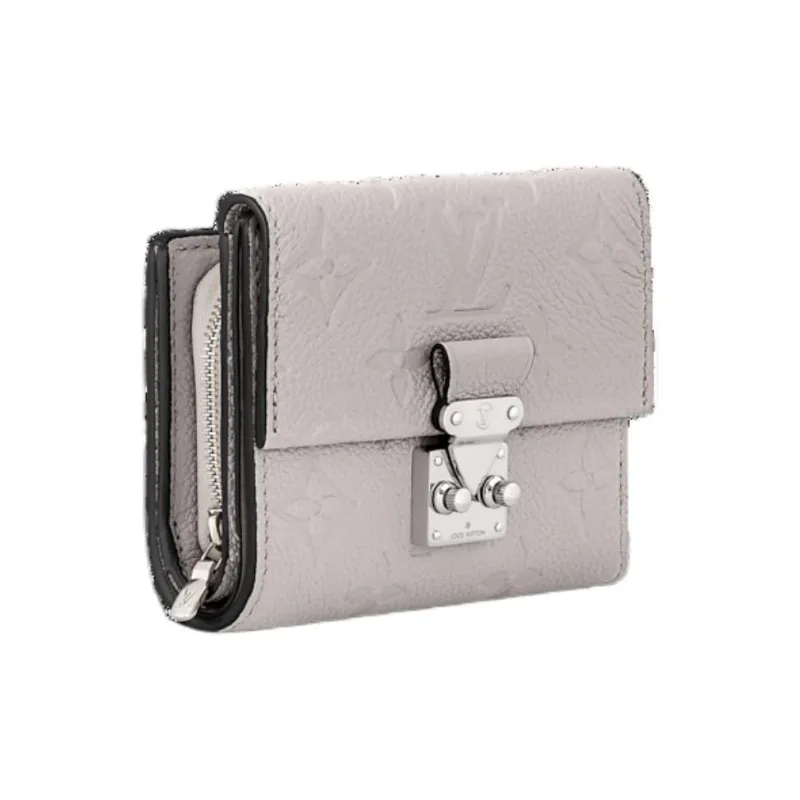 LOUIS VUITTON Leather Wallet Women's Blossom Gray-1