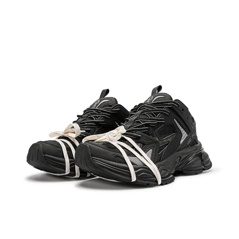 K WANG Height Increasing Wear Resistant Slip Resistant Low Top Chunky Sneakers Unisex-15