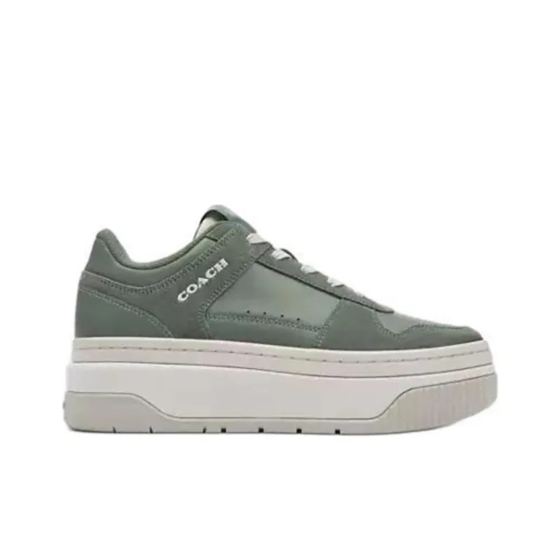 COACH Low Top Skateboard Shoes Women's Green-1