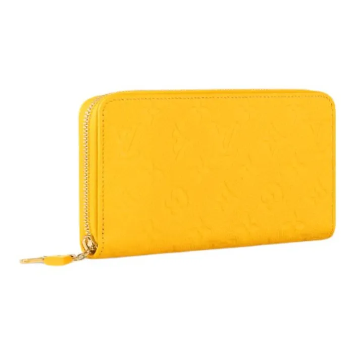 LOUIS VUITTON Zippy Cow Leather Wallet Women's Ginkgo Yellow-1
