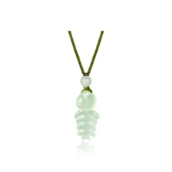 JIAOSHIYU Serpentine Jade Necklaces Unisex