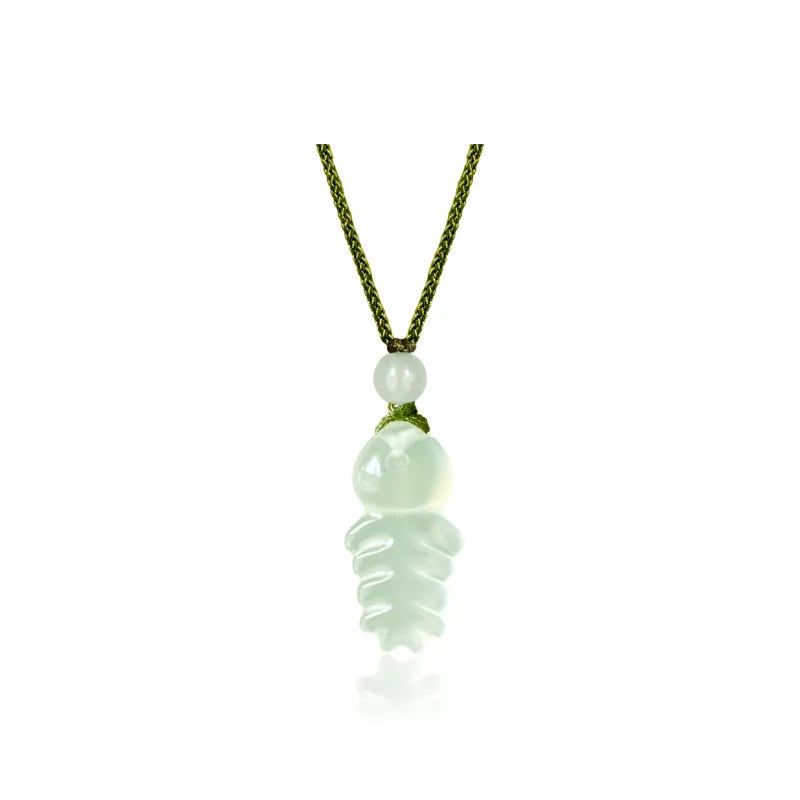 JIAOSHIYU Serpentine Jade Necklaces Unisex-0