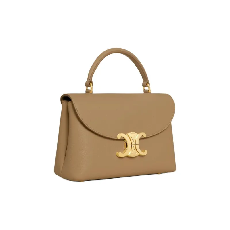 CELINE TEEN NINO Calfskin One Shoulder Handbag Regular Women's Smoky Brown-1