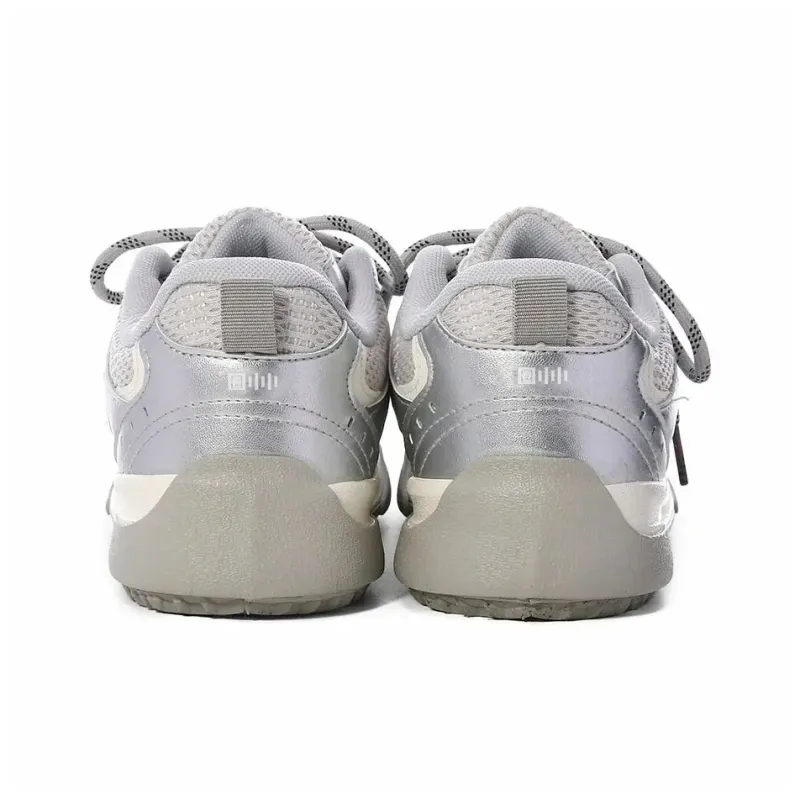 Circle Small Coverage Abrasion Resistant Lightweight Low Top Skateboard Shoes Women's Beige Blue-9