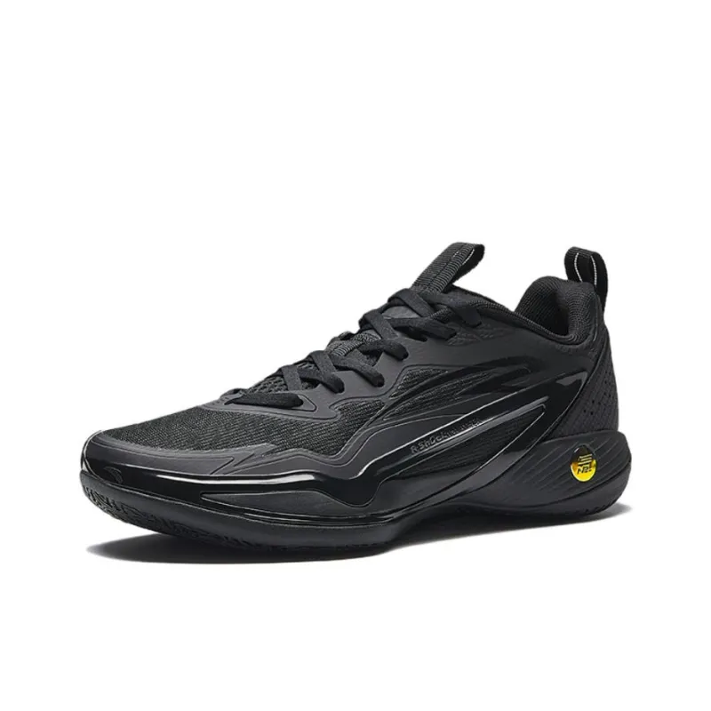 CHAOJIANTA Rebound Lightweight Breathable Low-Top Basketball Shoes Men's Basic Black-1