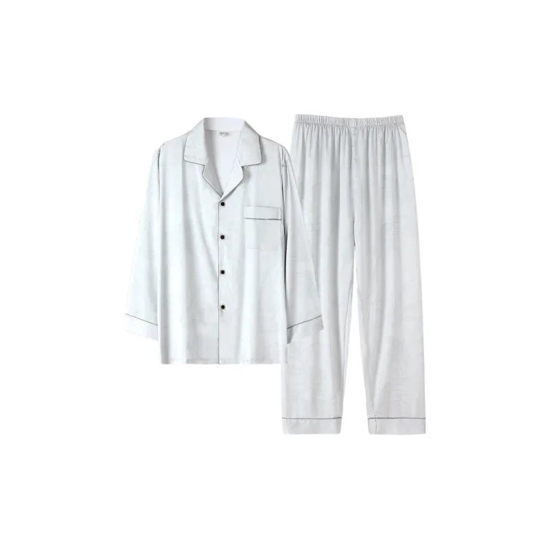 MIIOW Trend Party Series Pajama Set Men's White-0