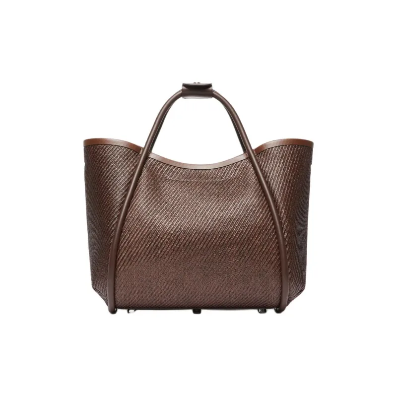 MaxMara Polyamide One Shoulder Handbag Small Size Women's Dark Brown-3