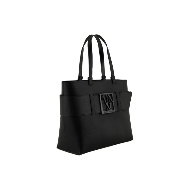 ARMANI EXCHANGEAE Polyurethane Shoulder Bag, Crossbody Bag, Handbag Women's Black-1