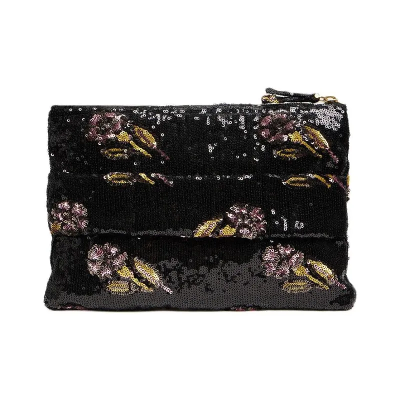 La DOUBLEJ. Sequins Clutch Women's Black & Multicolor-2