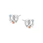 Silver Color Zircon Stud Earrings 1 Pair Eh-3526.ebA