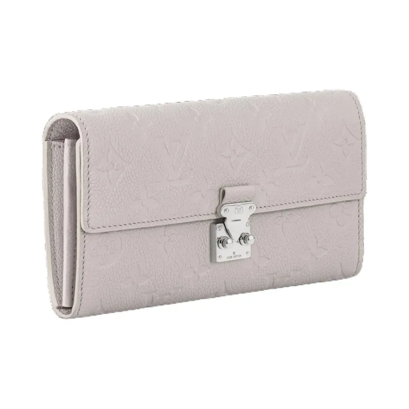 LOUIS VUITTON Sarah Cow Leather Wallet Women's Heather Gray-1