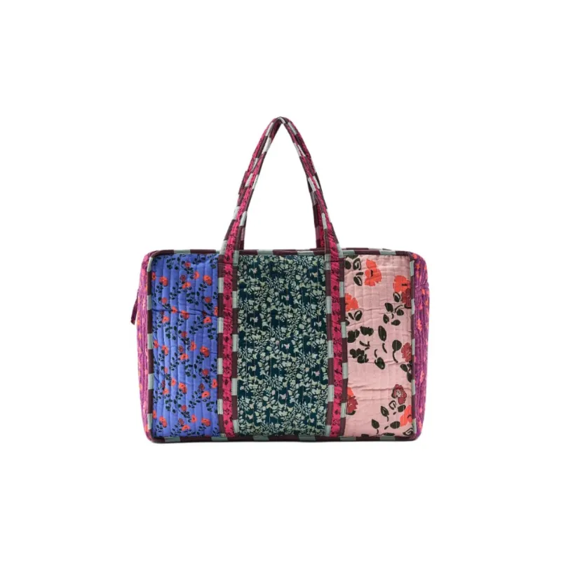 ZARA Cotton Travel Bag Women's Multicolor-0