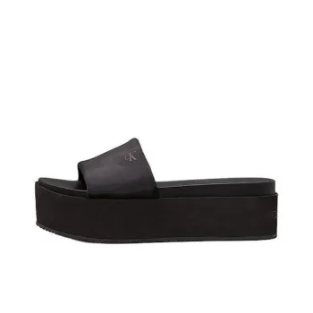 CKJ CALVIN KLEIN JEANS Slide Slippers 6cm Women's Black